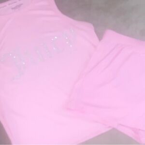 Juicy Couture Pink Glitter Pajama Set